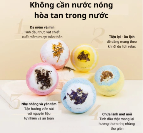 Bom Tắm (Viên Sủi Bồn Tắm) 2024 công dụng của bom tắm