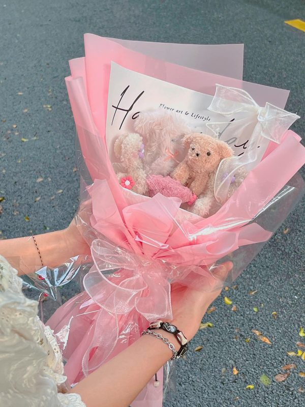 bó hoa gấu bông đẹp