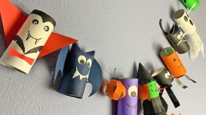 trang trí Halloween bằng giấy