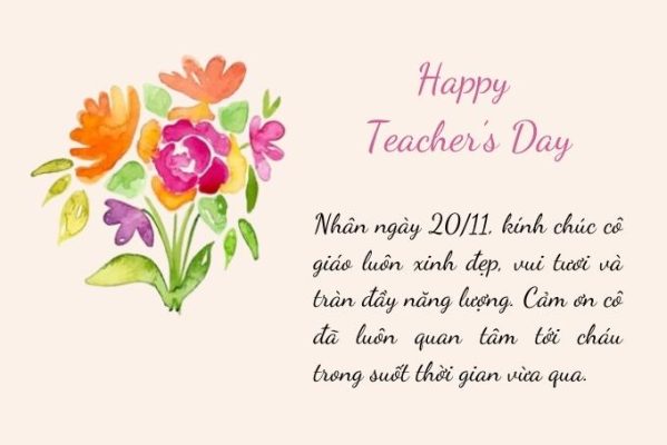 lời chúc 20/11 cho thầy cô