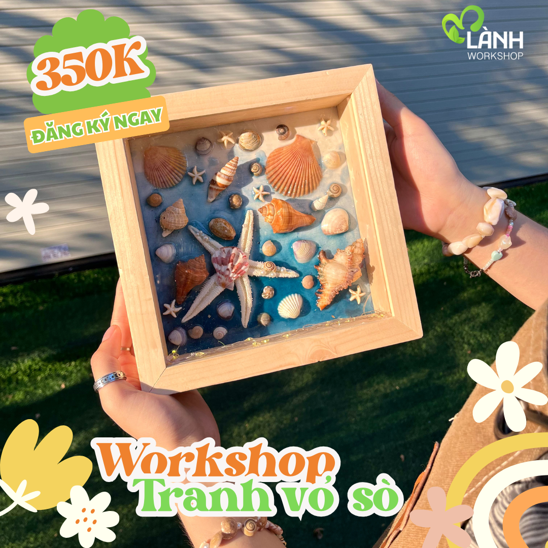 workshop tranh vỏ sò