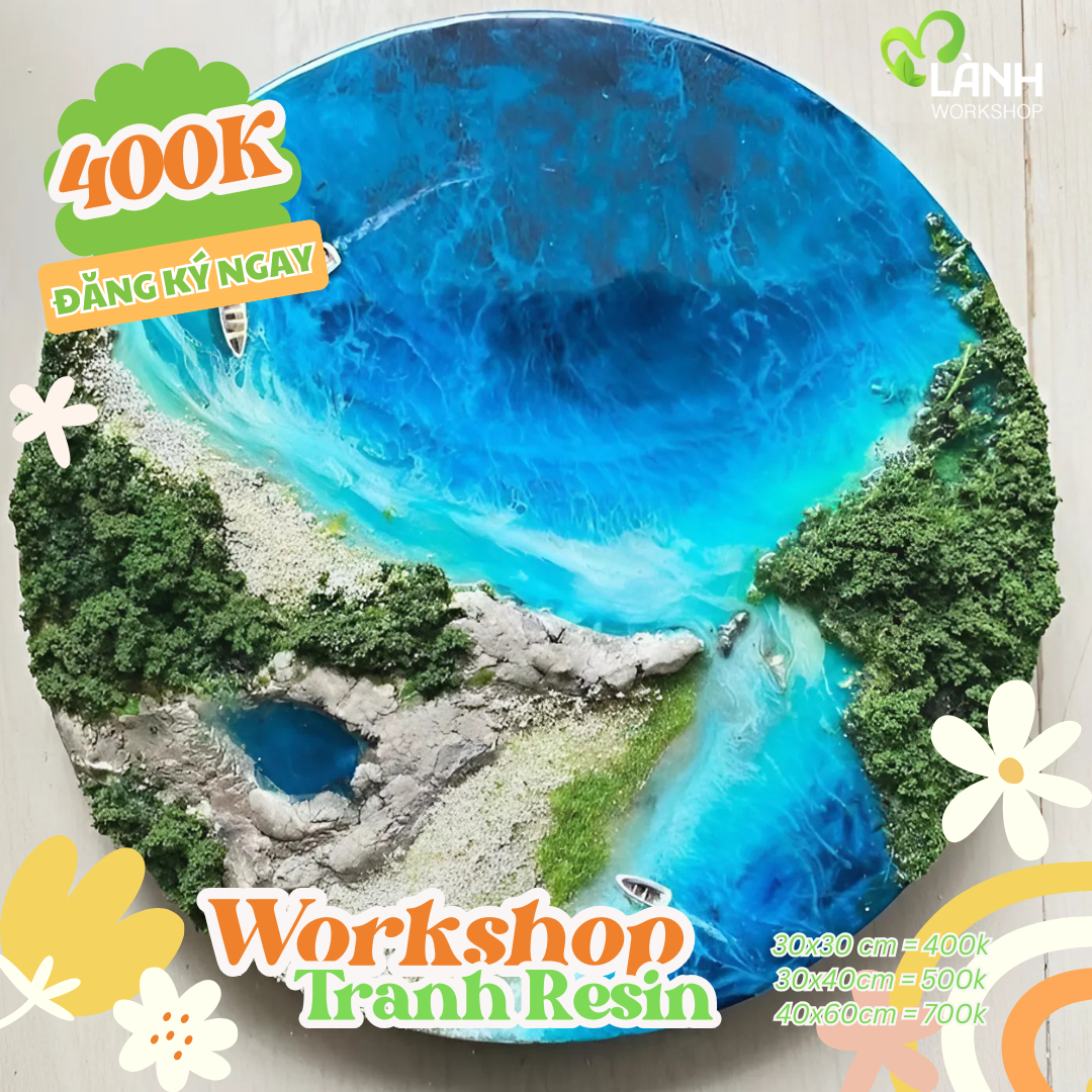 workshop vẽ tranh resin