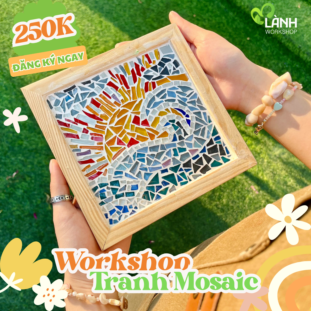 workshop khảm mosaic