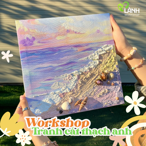 workshop tranh cát thạch anh