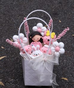 Giỏ Hoa Chibi Đất Sét