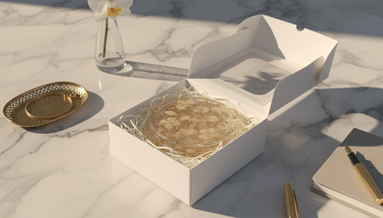 lót ly hoa khô resin