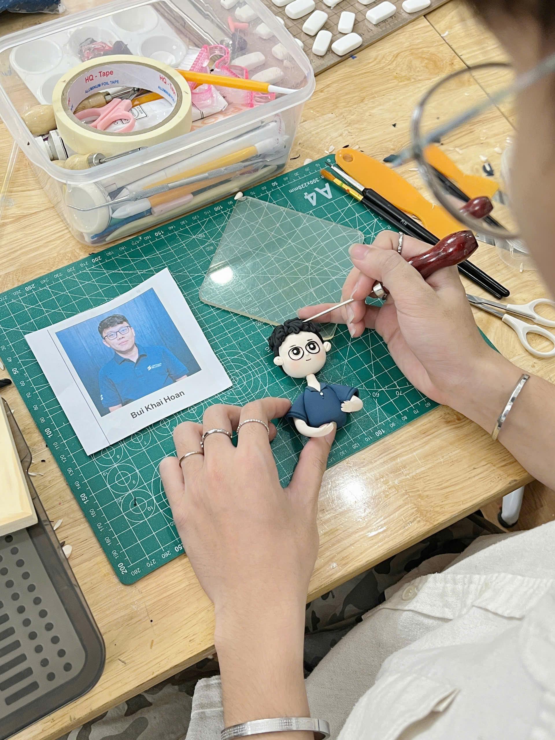 tranh đất sét chibi