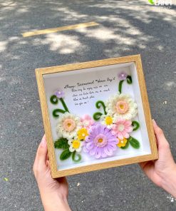[Thanh Lý] Tranh Hoa Kẽm Nhung: Khung Hoa Kí Ức