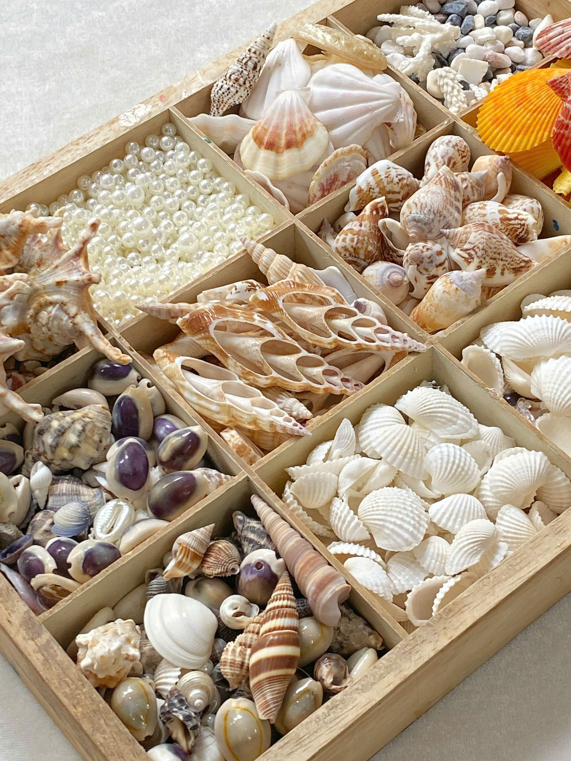 Trang trí gương gập vỏ sò Trang trí gương gập vỏ sò